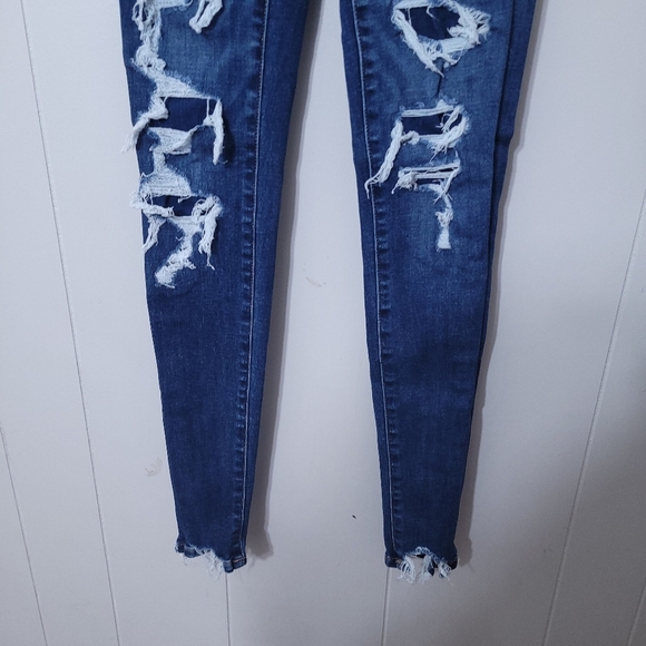 American Eagle Women's Stretch Super High Rise Jegging Jeans Size 0Regular - Picture 4 of 11